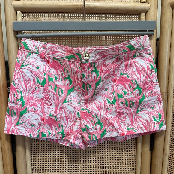 Lilly Pulitzer girls flamingo calahan shorts size 12 NWOT - Picture 1 of 8